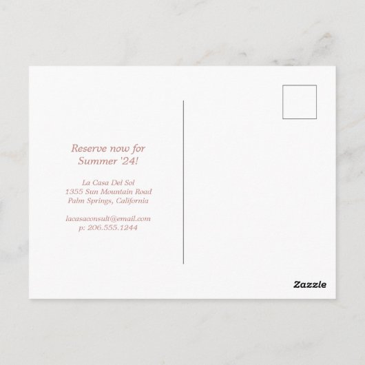 Carte Postale Location de vacances Sun (Dos)