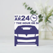 Carte Postale Location de voiture par heure ou jour 24-7 (Debout devant)