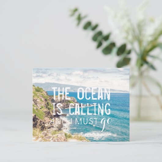Carte Postale L'océan est en train d'appeler - Maui Coast | Cart (Debout devant)