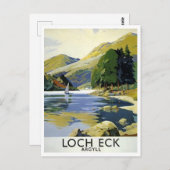 Carte Postale Loch Eck Argyll Scotland Retro Inspiré (Devant / Derrière)