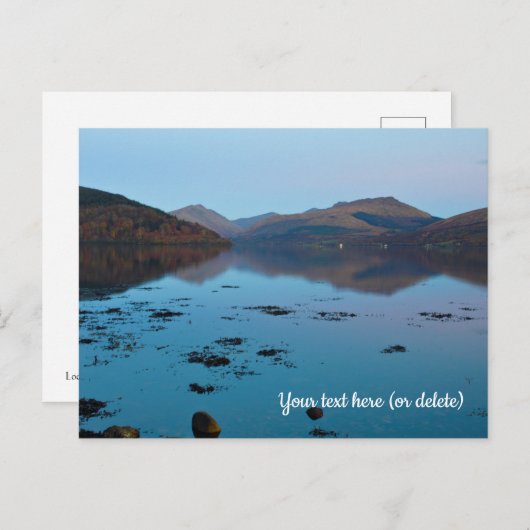 Carte Postale Loch Fyne en Blue, Scotland Postcard (Devant / Derrière)