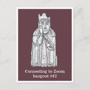 Carte Postale Lockdown moods: Lewis chessmen - The Queen