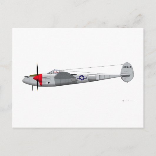 Carte Postale Lockheed P-38J Lightning (Devant)