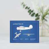 Carte Postale Lockheed Vega 5B - Plans d'avion ABD (Debout devant)