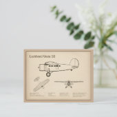Carte Postale Lockheed Vega 5B - Plans d'avion SD (Debout devant)