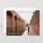 Carte Postale Locks de la Deansgate de Manchester 1998 (Devant / Derrière)