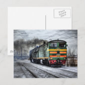 Carte Postale Locomotive (Devant / Derrière)