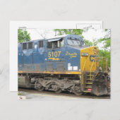 Carte Postale Locomotive (Devant / Derrière)