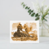 Carte Postale Locomotive à vapeur (Debout devant)