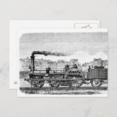 Carte Postale Locomotive à vapeur (Devant / Derrière)