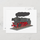 Carte Postale Locomotive à vapeur (Devant / Derrière)