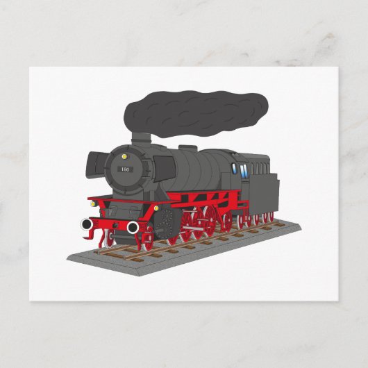 Carte Postale Locomotive à vapeur (Devant)