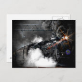 Carte Postale Locomotive à vapeur (Devant / Derrière)