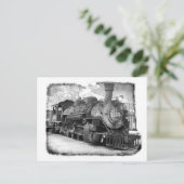 Carte Postale Locomotive à vapeur ancienne (Debout devant)