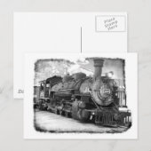 Carte Postale Locomotive à vapeur ancienne (Devant / Derrière)