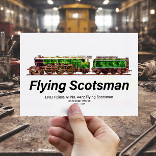 Carte Postale Locomotive à vapeur anglais Flying Scotsman Steam 