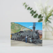Carte Postale Locomotive à vapeur Durango & Silverton 480 (Debout devant)