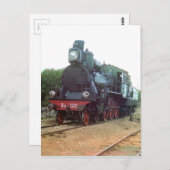 Carte Postale Locomotive à vapeur russe (Devant / Derrière)