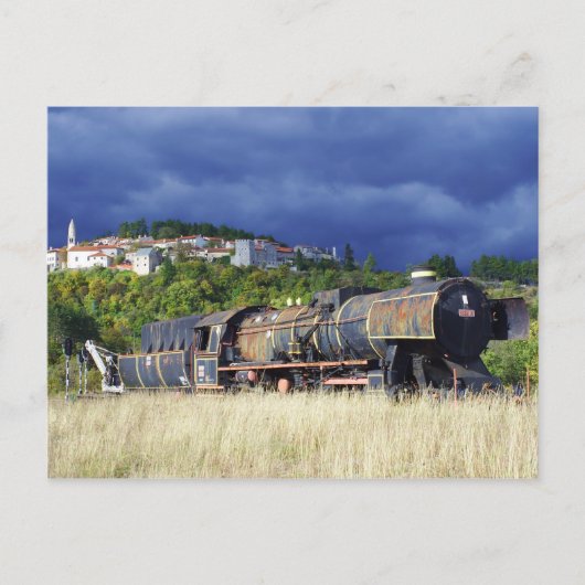 Carte Postale Locomotive abandonnée (Devant)
