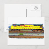 Carte Postale Locomotive diesel (Devant / Derrière)