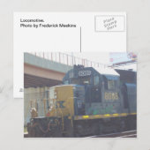 Carte Postale Locomotive garée (Devant / Derrière)