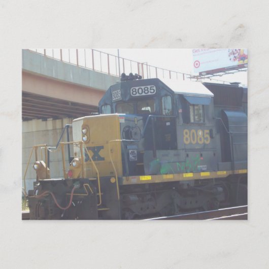 Carte Postale Locomotive garée (Devant)