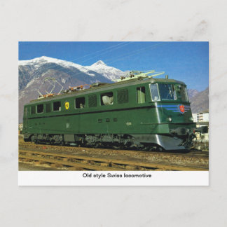 Carte Postale Locomotive suisse de style ancien