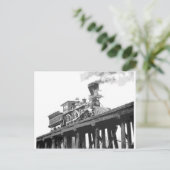Carte Postale Locomotive Sur Le Pont (Debout devant)