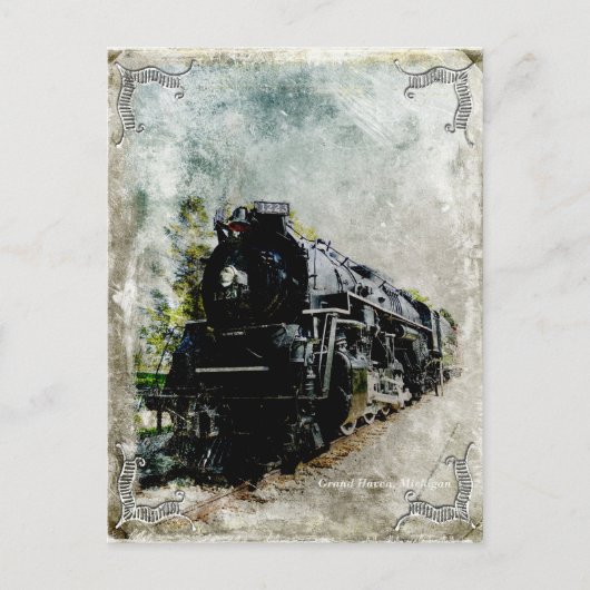 Carte Postale Locomotive vintage (Devant)