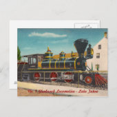 Carte postale Locomotive vintage (Devant / Derrière)