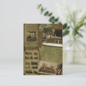 Carte postale locomotive vintage d'album (Debout devant)