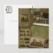 Carte postale locomotive vintage d'album (Devant / Derrière)