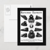 Carte Postale Locomotives Baldwin, Bénéficiaires (Devant / Derrière)