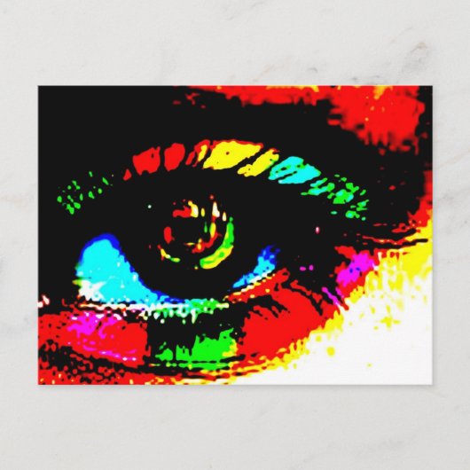 Carte Postale L'oeil du graffiti numérique (Devant)