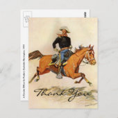 Carte Postale L'officier de cavalerie de Remington (Devant / Derrière)
