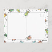 Carte Postale Log Bug Beetle Mine Valentine (Dos)