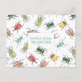 Carte Postale Log Bug Beetle Mine Valentine (Devant)