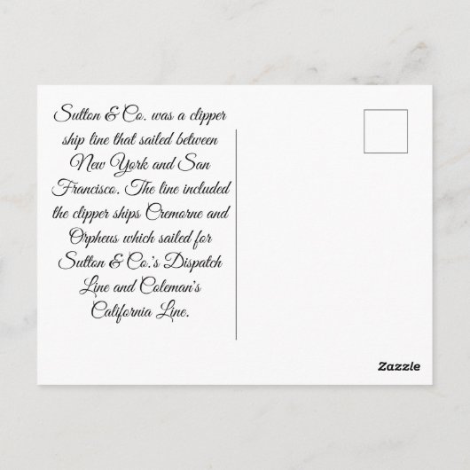 Carte Postale Logan Clipper (Dos)