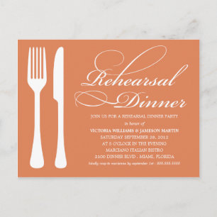 CARTE POSTALE LOGICIELS D'AUTOMNE REHEARSAL DÎNER INVITATION