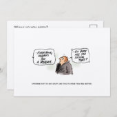 Carte postale 'Logicus Randomus' Funky Cancer (Devant / Derrière)