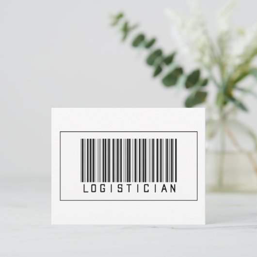Carte Postale Logisticien de code barre (Debout devant)