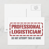 Carte Postale Logisticien Professionnel (Devant / Derrière)
