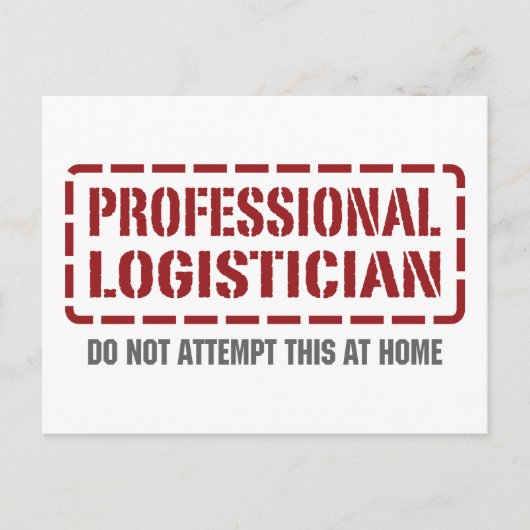 Carte Postale Logisticien Professionnel (Devant)