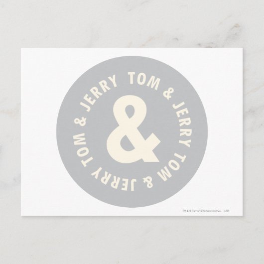 Carte Postale Logo 1 Tom et Jerry Round (Devant)