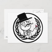 Carte Postale Logo anonyme de LulzSec (Devant / Derrière)