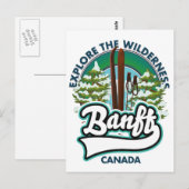Carte Postale logo banff canada pour skier (Devant / Derrière)