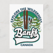 Carte Postale logo banff canada pour skier (Devant)
