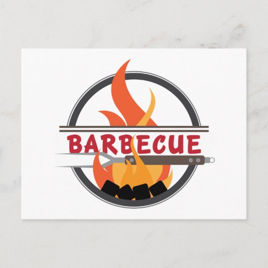 Carte Postale Logo Barbecue (Devant)