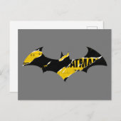 Carte postale Logo Batman de bande de prudence (Devant / Derrière)