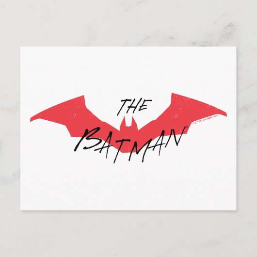 Carte Postale Logo Batman manuscrit de chaume (Devant)